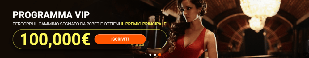 20bet programma VIP casinò